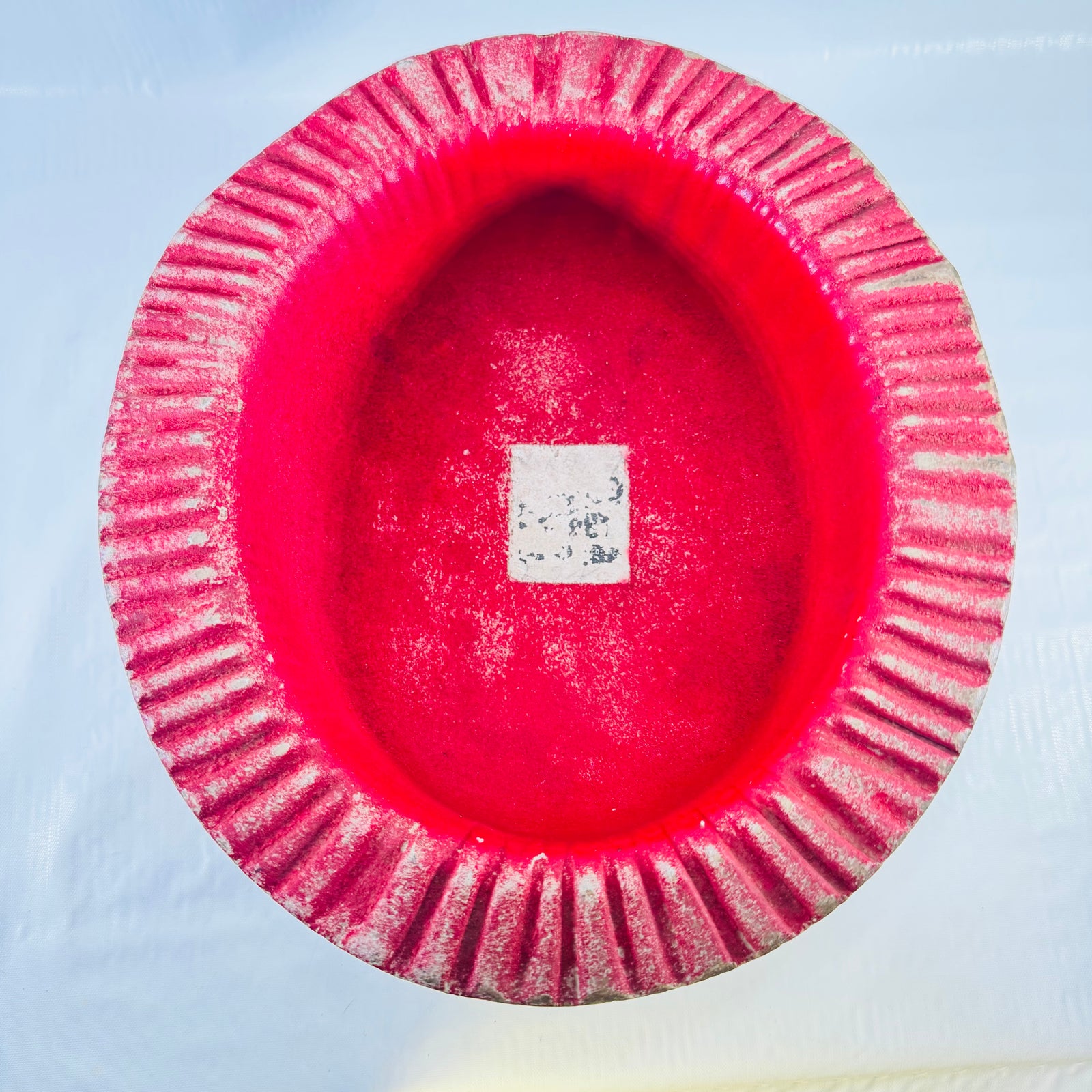 Humes & Berg New Stone Lined Derby Hat Mute Red White Vintage