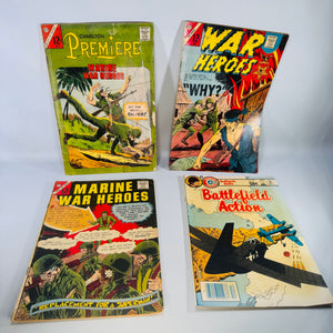 Vintage Charlton War Comics Bundle Marine War Heroes War Heroes Battlefield Action 1966 1967 1981