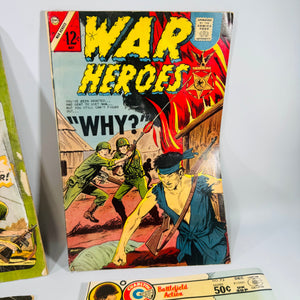 Vintage Charlton War Comics Bundle Marine War Heroes War Heroes Battlefield Action 1966 1967 1981