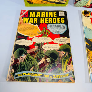 Vintage Charlton War Comics Bundle Marine War Heroes War Heroes Battlefield Action 1966 1967 1981