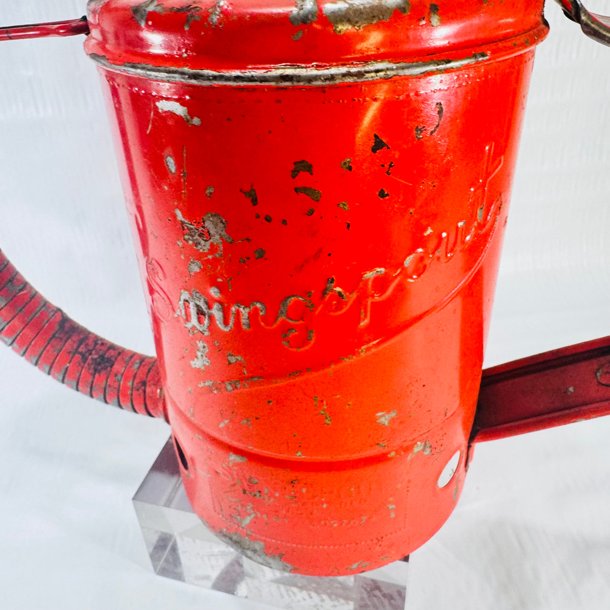 Swingspout Oil Can Red Flexible Spout Missing Lid