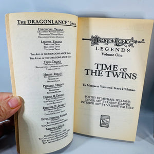 Dragonlance Legends Trilogy Bundle Margaret Weis Tracy Hickman Time War Test of the Twins Paperback Set