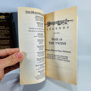 Dragonlance Legends Trilogy Bundle Margaret Weis Tracy Hickman Time War Test of the Twins Paperback Set