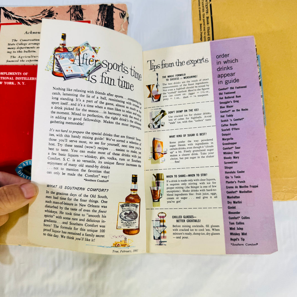 Venison from Forest to Table 1943 + Fine Cocktails Made Easy + Southern Comfort 32 Drinks Lot