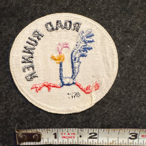 Vintage Road Runner Embroidered Patch – Round 2.5” 80s Sew-On Cartoon Bird Badge