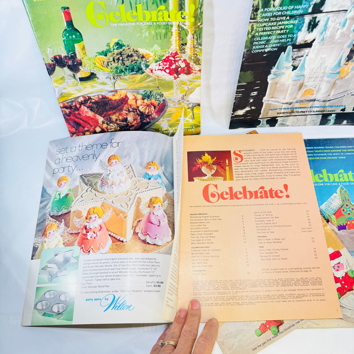 Wilton Celebrate! Magazine 1973 Lot of 5 Cake Decorating Holiday Issues