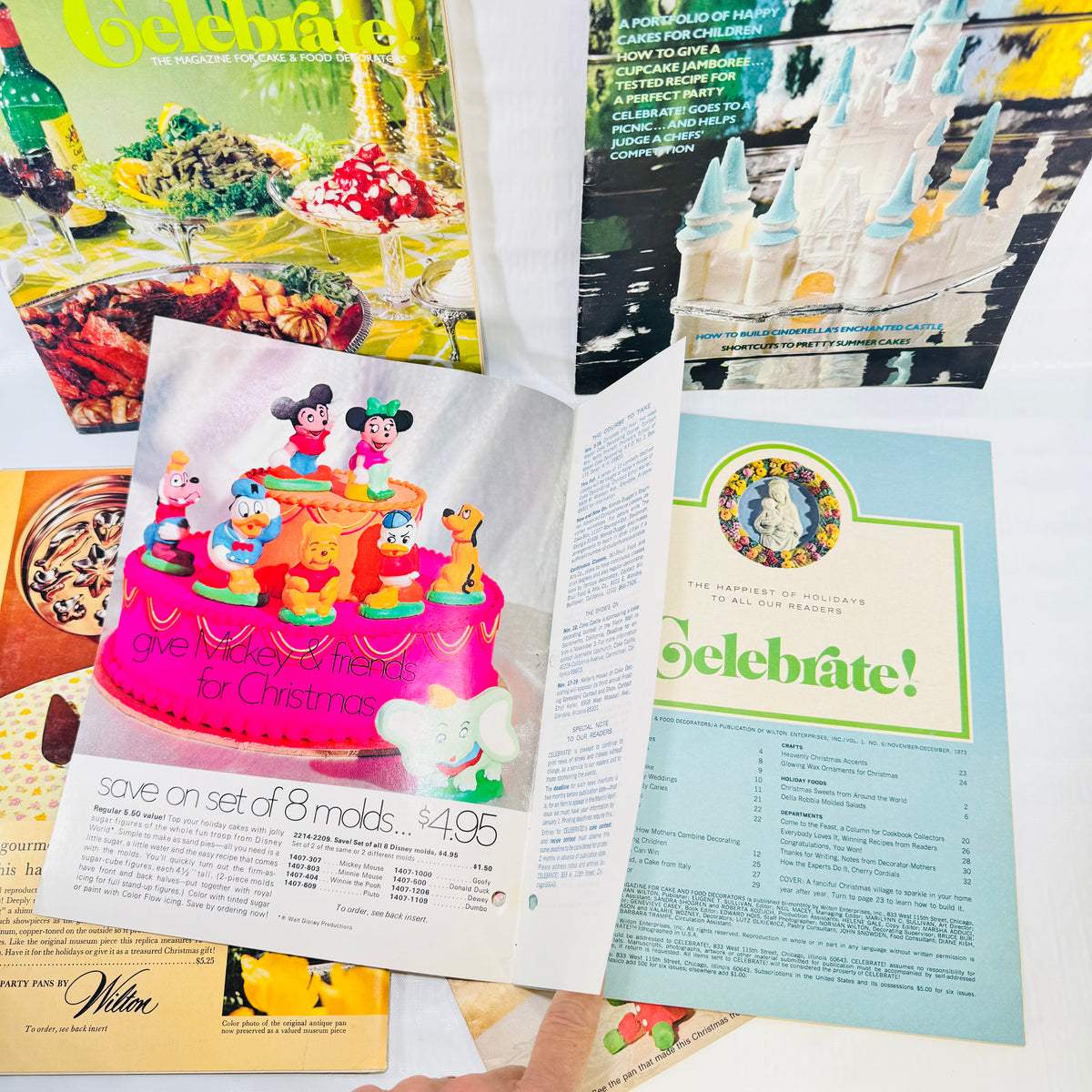 Wilton Celebrate! Magazine 1973 Lot of 5 Cake Decorating Holiday Issues