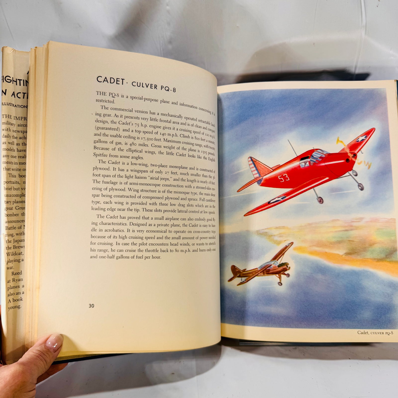 America's Fighting Planes in Action by Reed Kinert (1943), Hardcover with Dust Jacket