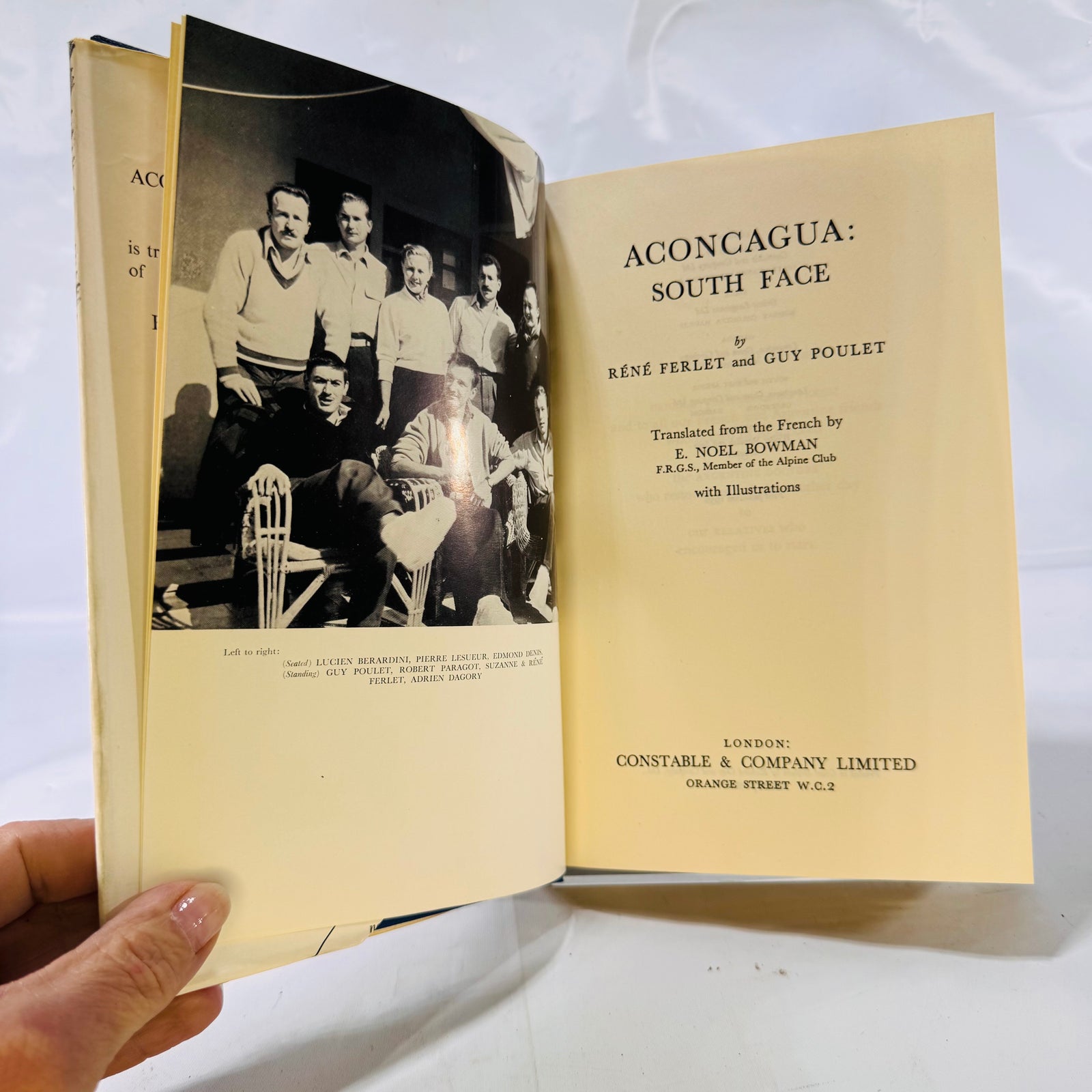 Aconcagua South Face by René Ferlet & Guy Poulet (1956), Hardcover with Dust Jacket