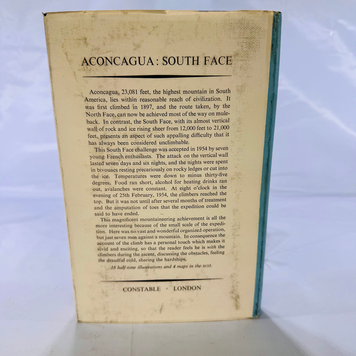 Aconcagua South Face by René Ferlet & Guy Poulet (1956), Hardcover with Dust Jacket