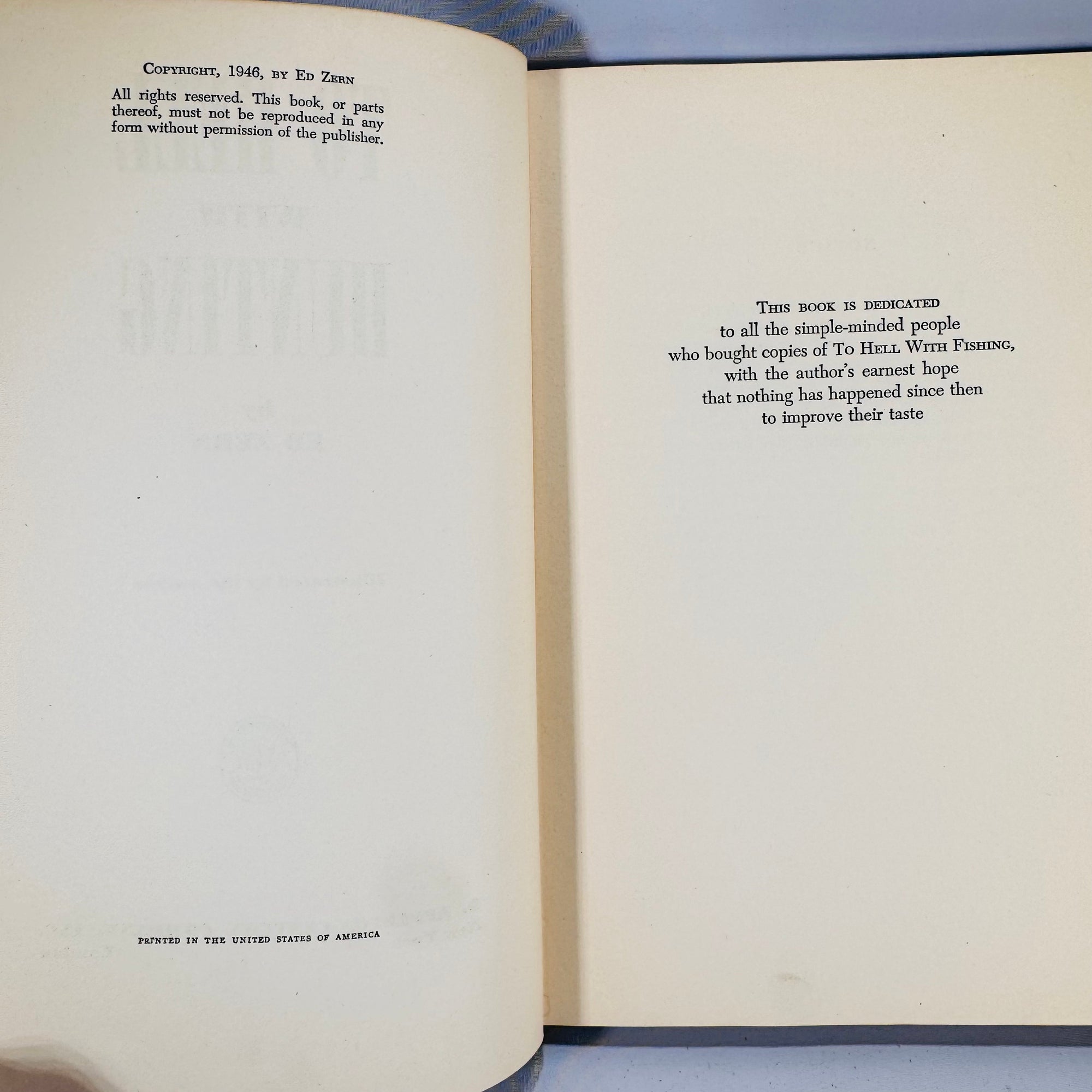To Hell With Hunting (1946) — Ed Zern | Author-Illustrated Cartoons, Sporting Humor & Essays