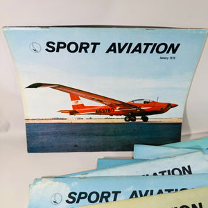 Sport Aviation Magazine Bundle 1970 Complete 12 Issue Vintage EAA Aviation Magazine Bundle