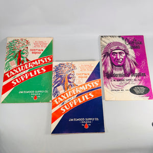 Taxidermy Supply Catalogs (Set of 3, 1970s) — J.W. Elwood Supply Co., Omaha | Trade Catalogs, Outdoors Vintage Sporting Ephemera