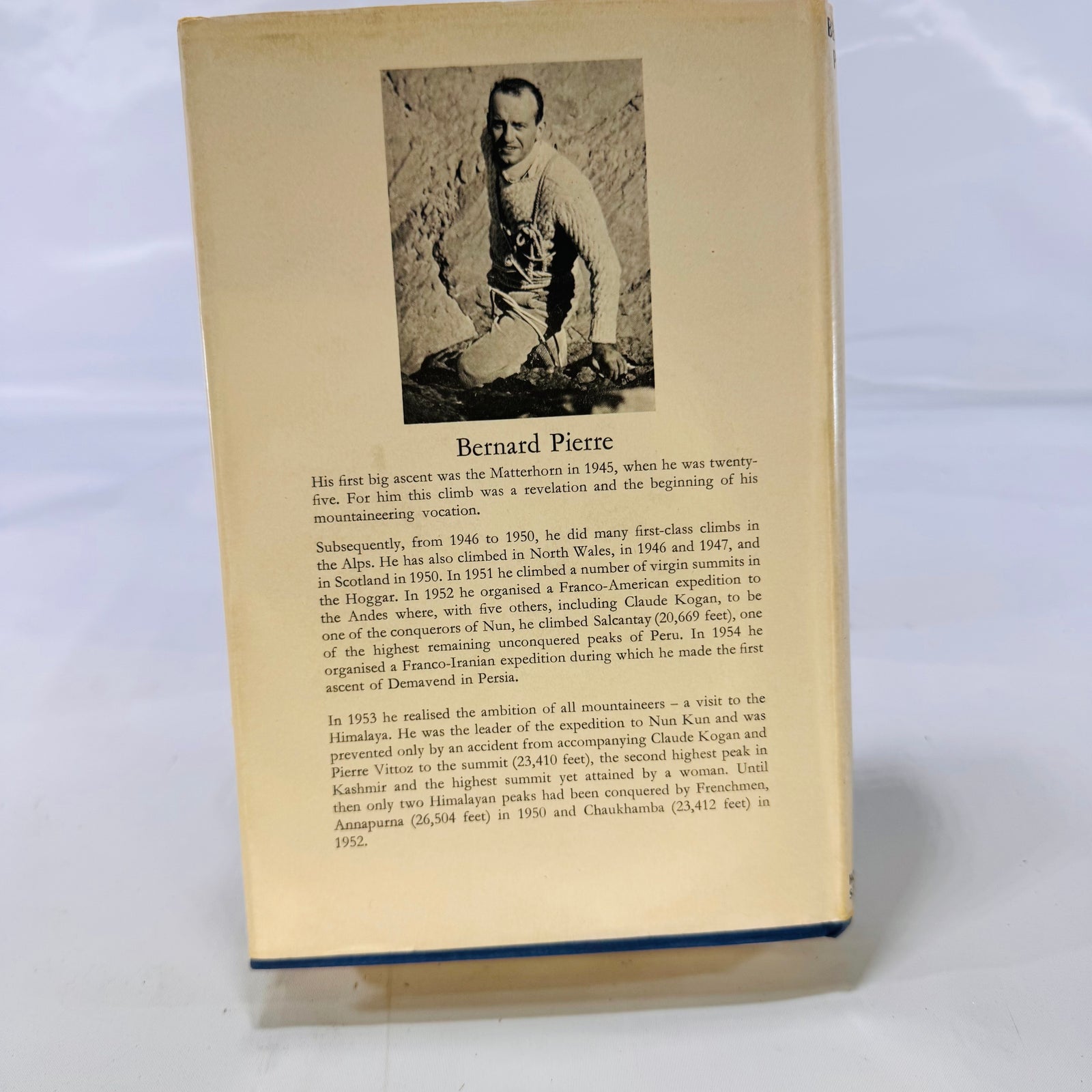 A Mountain Called Nun Kin by Bernard Pierre (1955), Hardcover with Dust Jacket