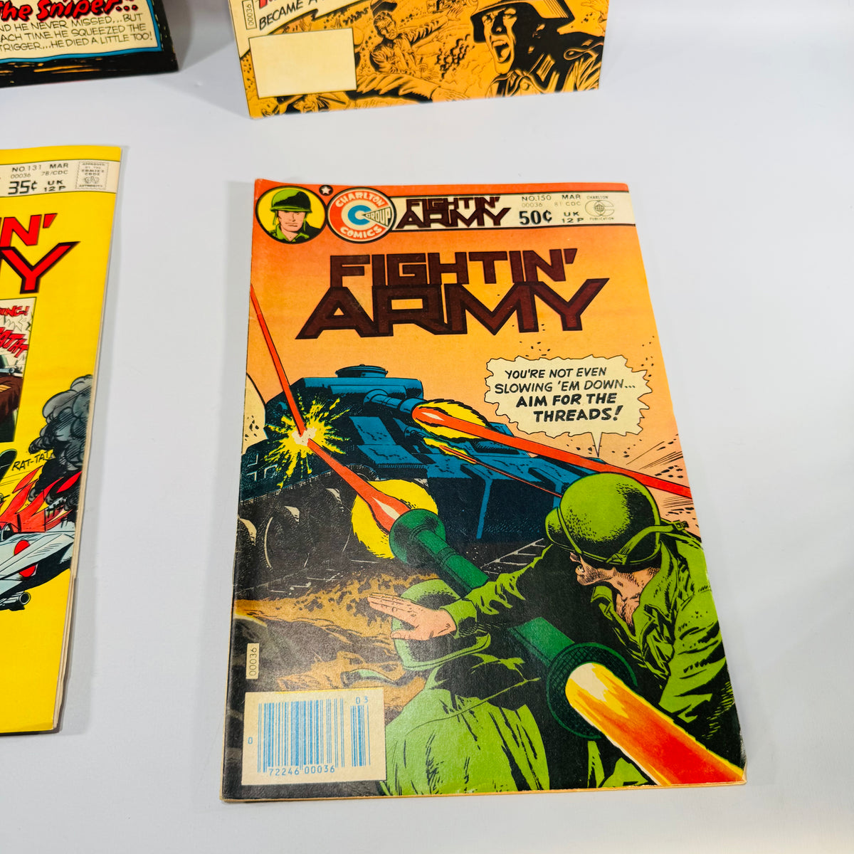 Fightin Army Comic Lot Charlton War Comics Issues 128 131 146 150