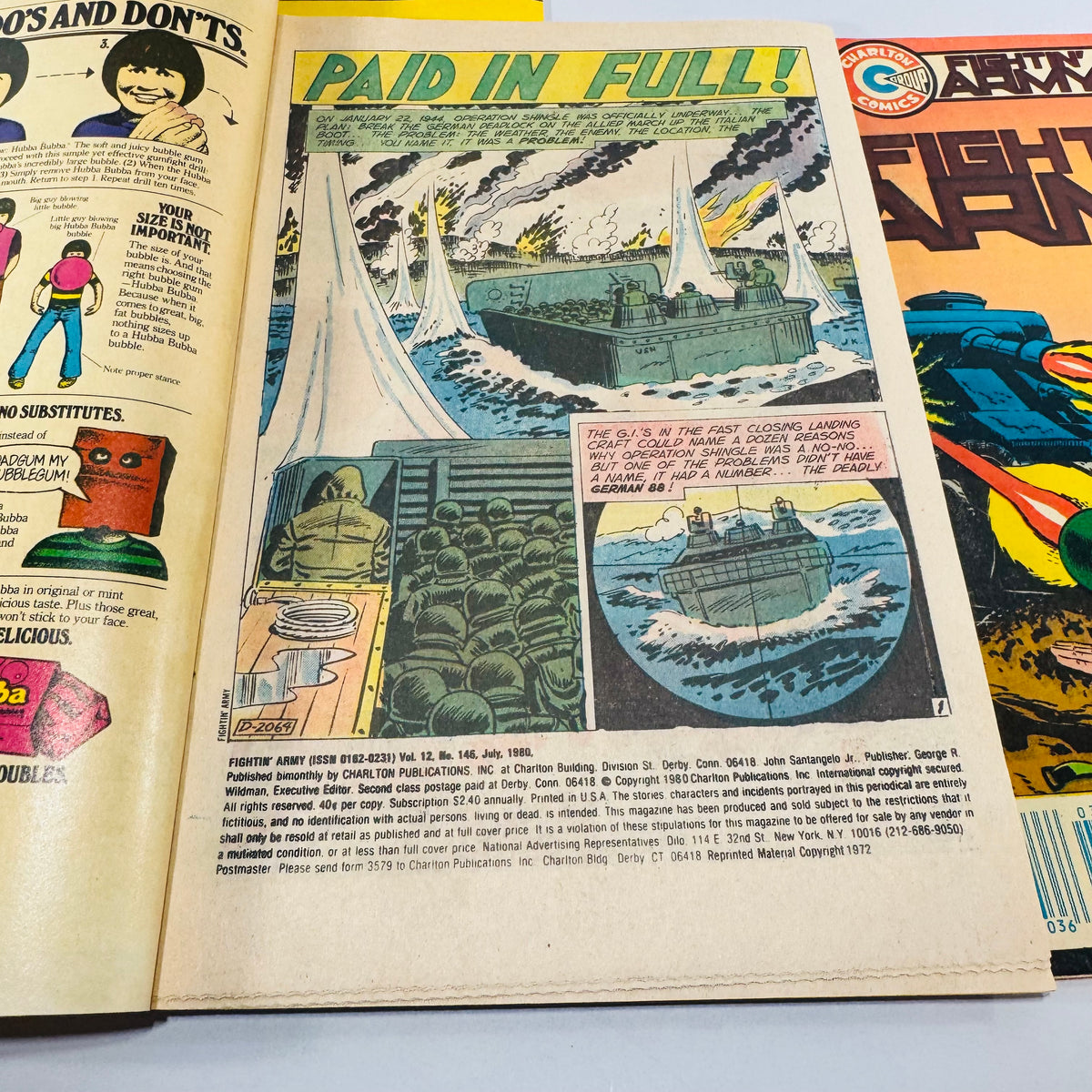 Fightin Army Comic Lot Charlton War Comics Issues 128 131 146 150