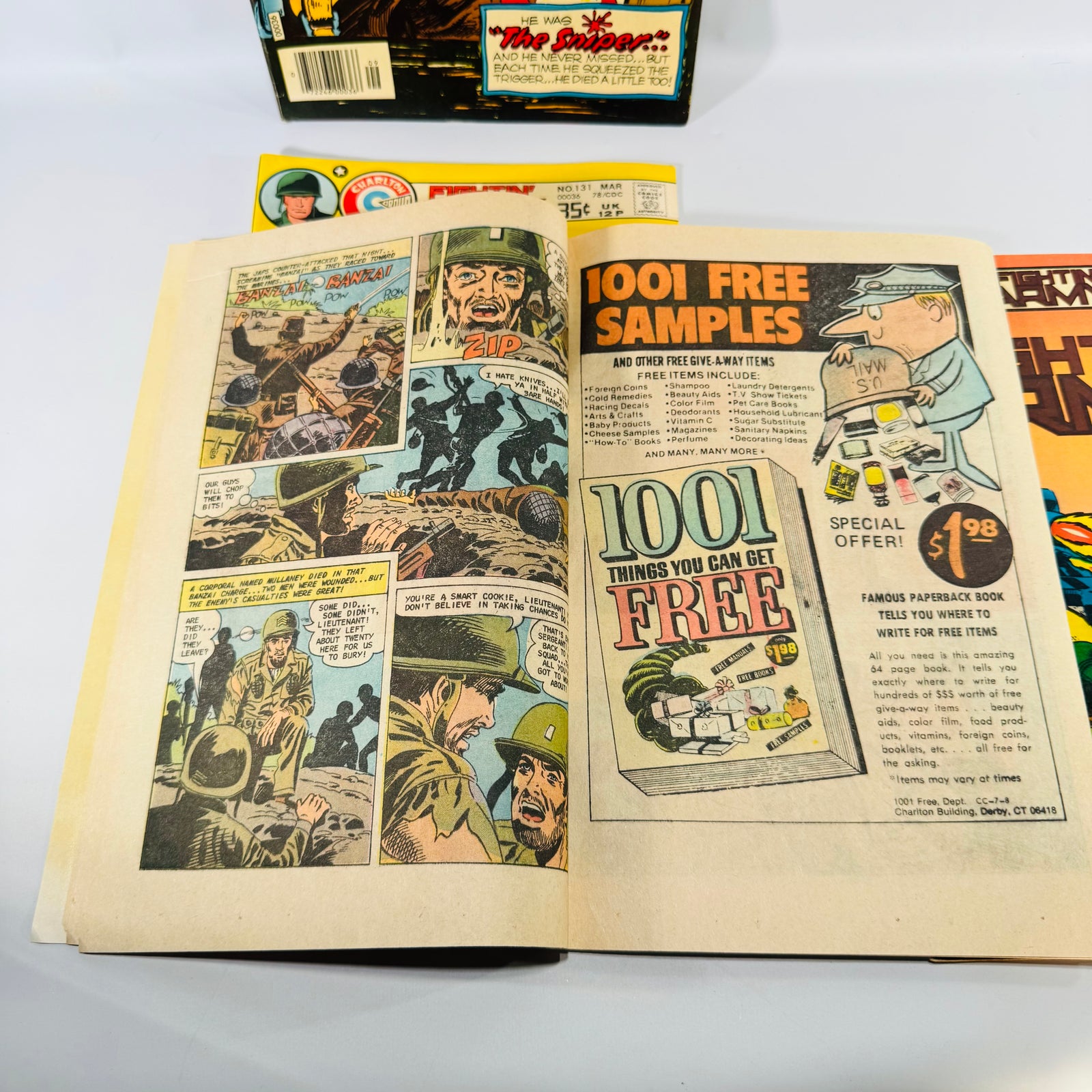 Fightin Army Comic Lot Charlton War Comics Issues 128 131 146 150