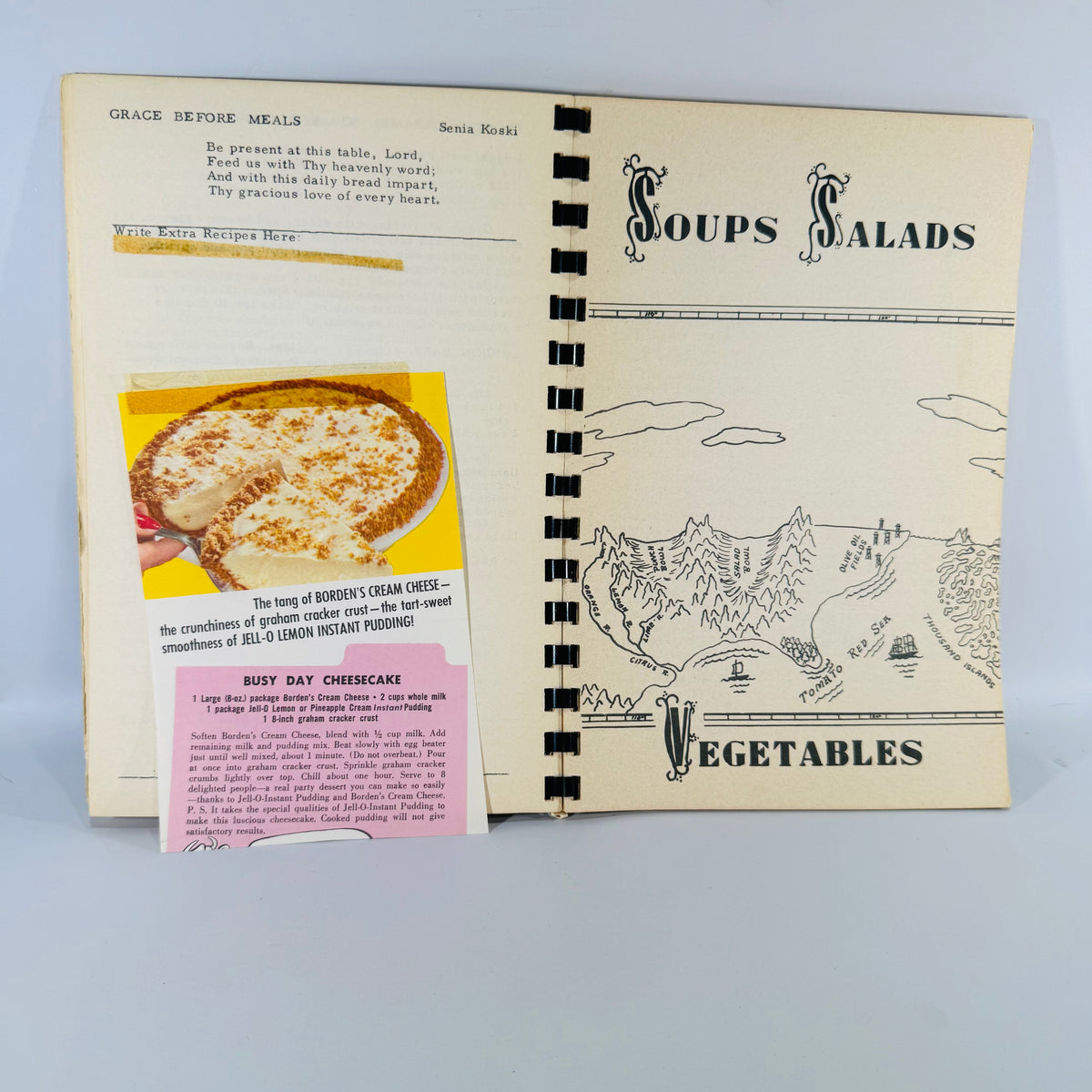 Vintage Church Cookbook Palmer Michigan Concordia Lutheran Church Recipe Book