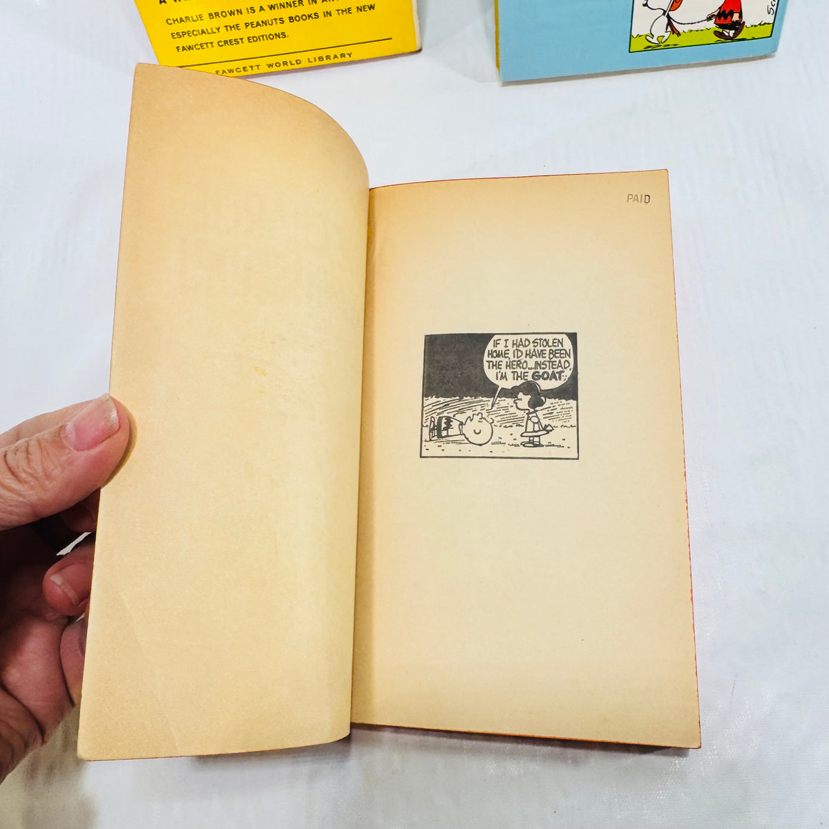 Charlie Brown Fawcett Crest 3 Book Lot, Charles M. Schulz Peanuts Paperbacks, 1969 to 1973