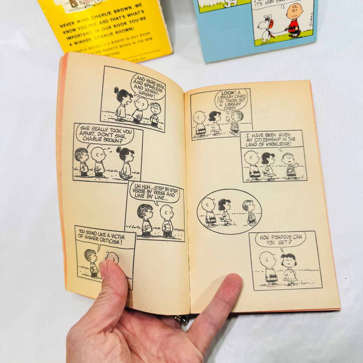 Charlie Brown Fawcett Crest 3 Book Lot, Charles M. Schulz Peanuts Paperbacks, 1969 to 1973