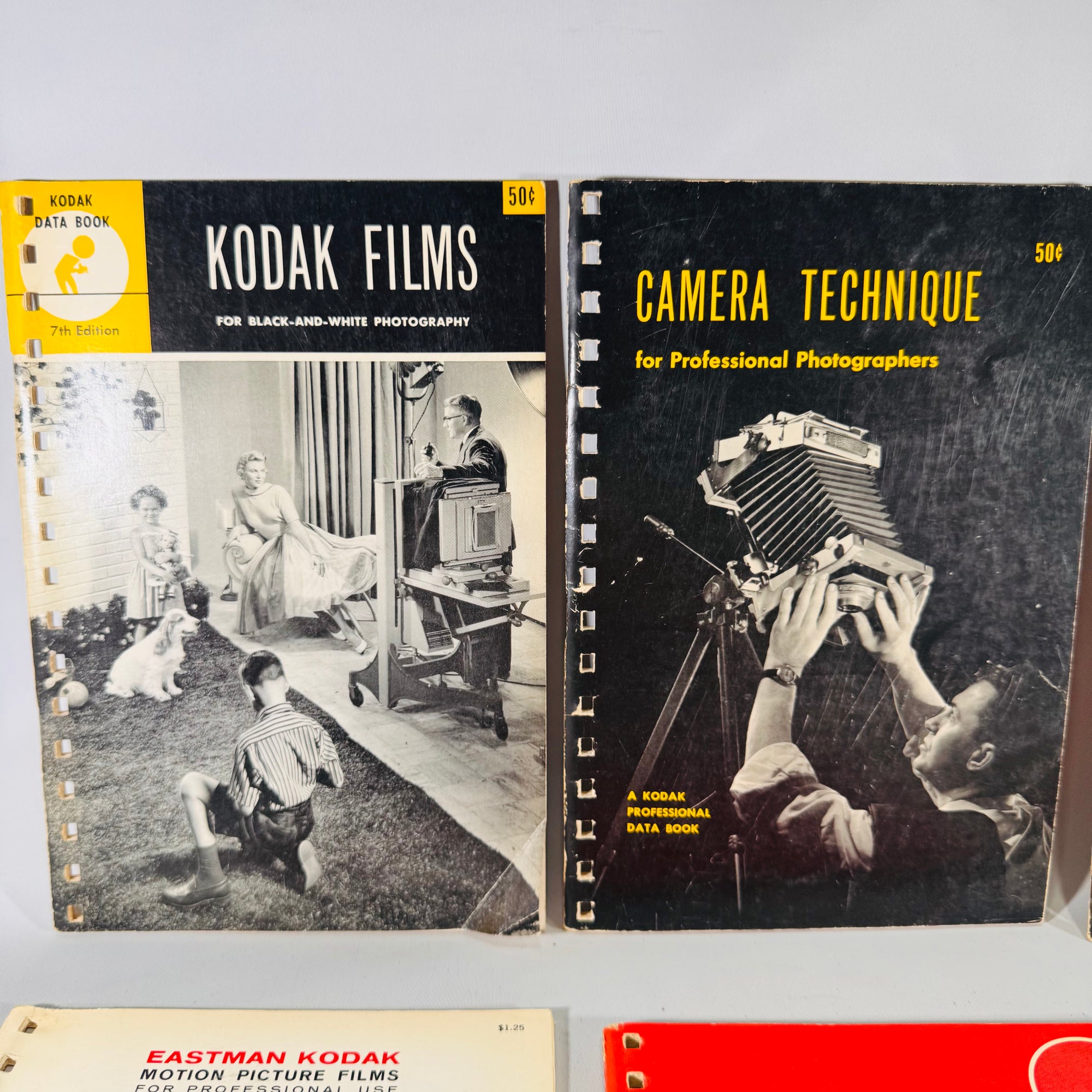 Lot of 6 Kodak Data Books & Guides (c. 1950s–60s) — Eastman Kodak | Illustrated Charts & Tables, Technical Manuals