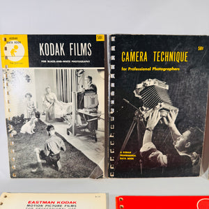 Lot of 6 Kodak Data Books & Guides (c. 1950s–60s) — Eastman Kodak | Illustrated Charts & Tables, Technical Manuals