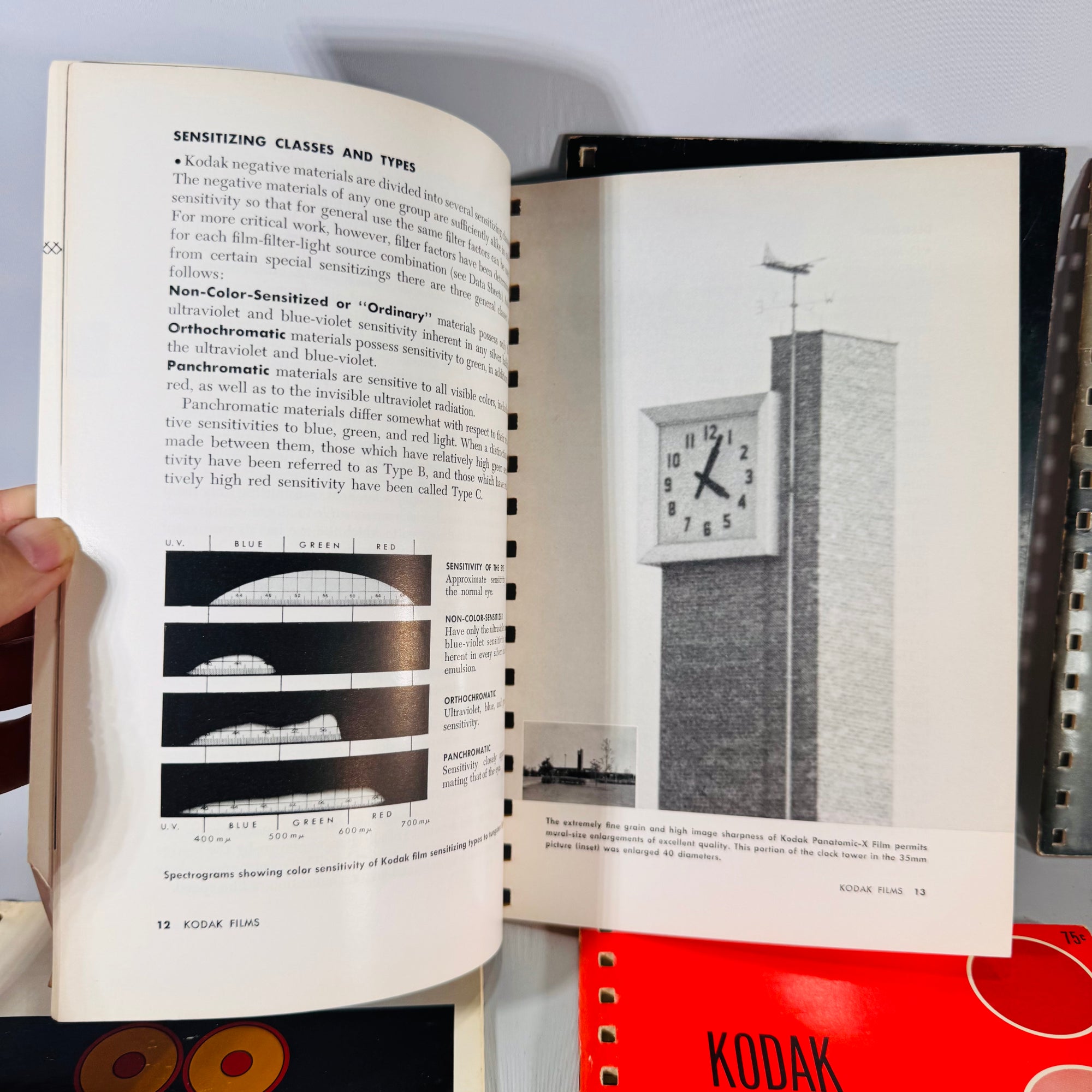 Lot of 6 Kodak Data Books & Guides (c. 1950s–60s) — Eastman Kodak | Illustrated Charts & Tables, Technical Manuals
