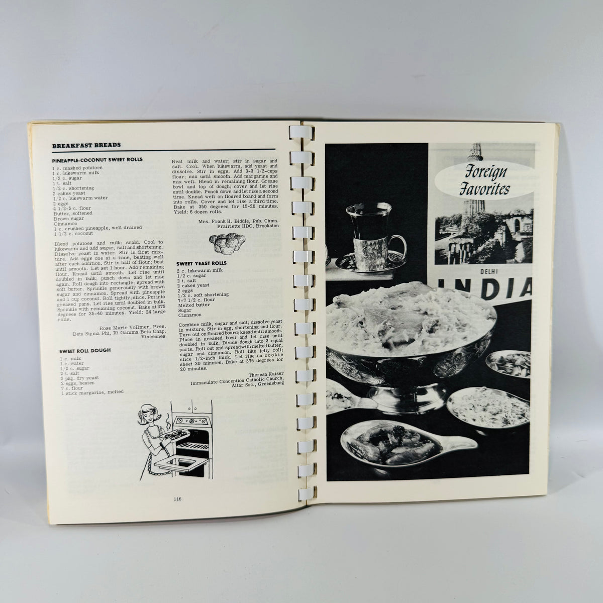 Vintage Indiana Cookbook Favorite Recipes of Indiana Family Edition 1964 Spiral