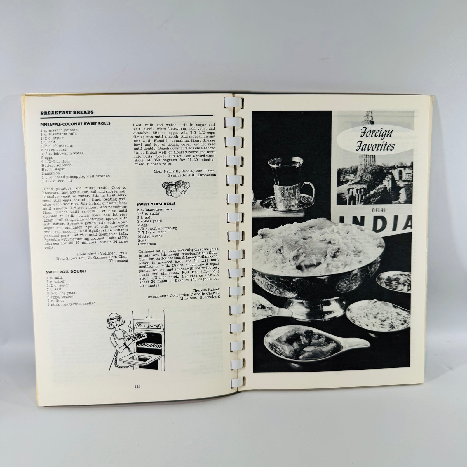 Vintage Indiana Cookbook Favorite Recipes of Indiana Family Edition 1964 Spiral