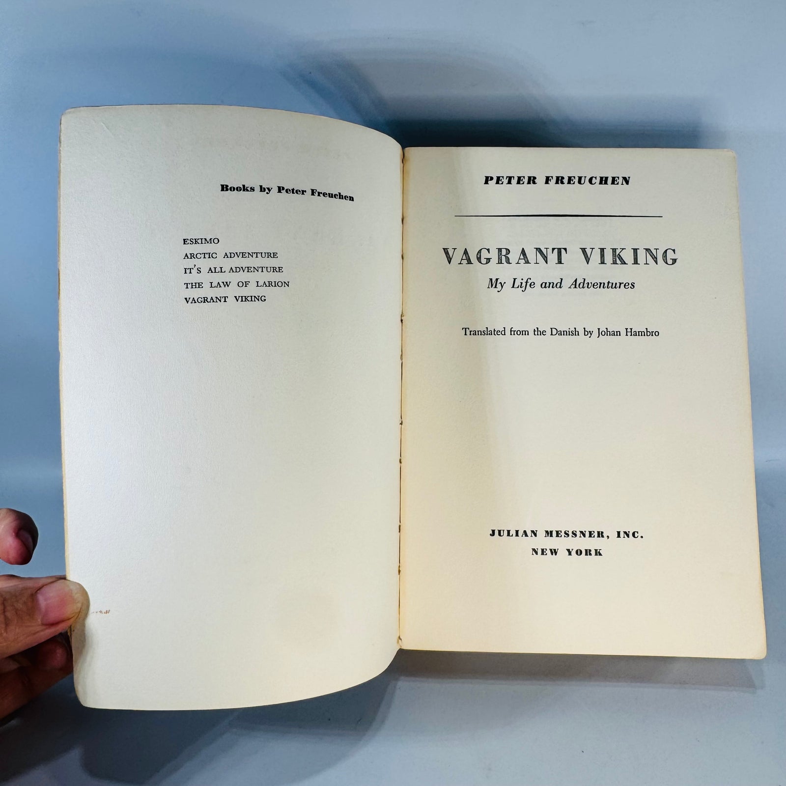 Vintage Arctic Memoir Vagrant Viking Peter Freuchen 1954 Paperback