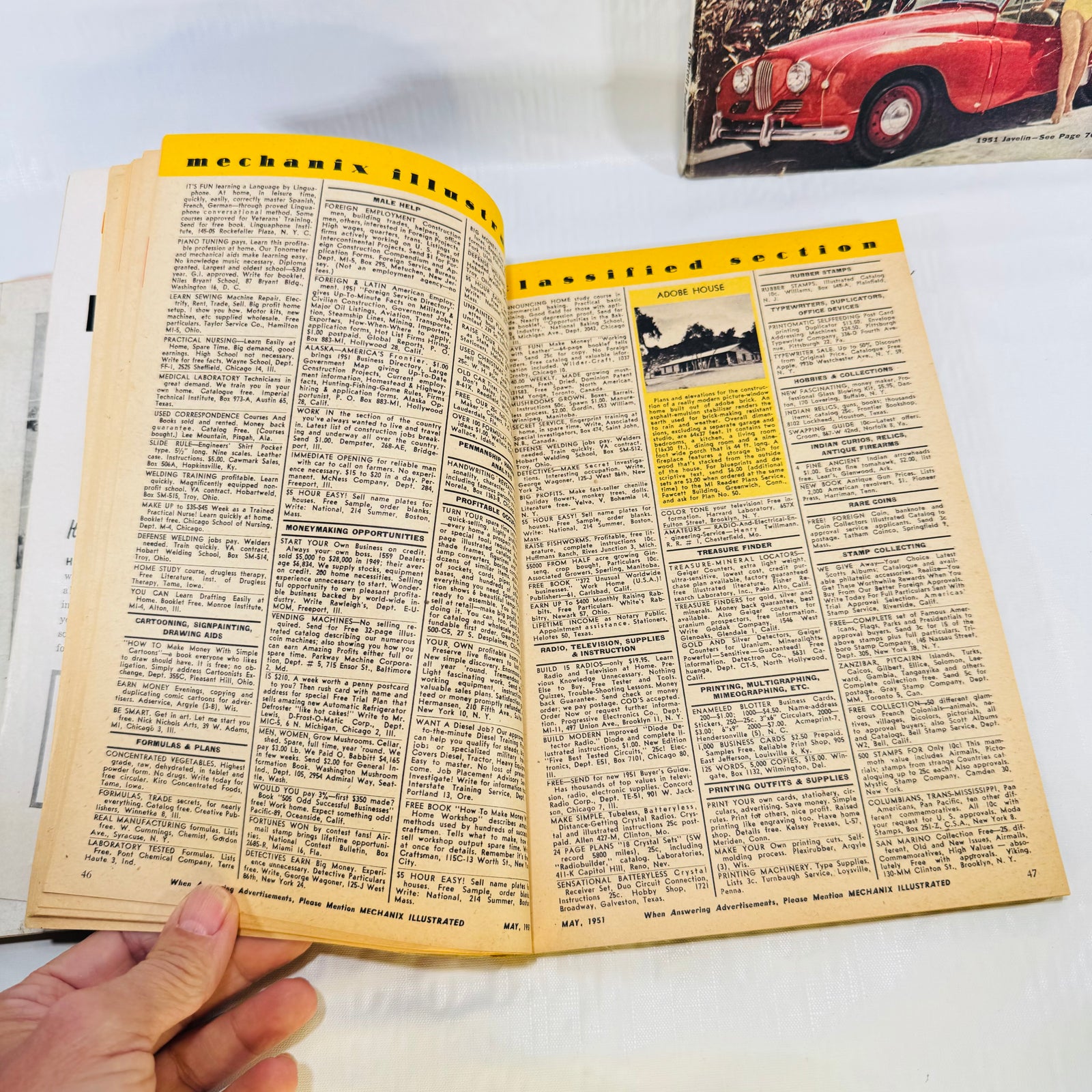 Mechanix Illustrated 1951 Magazine Lot of 3, February May September, Fawcett