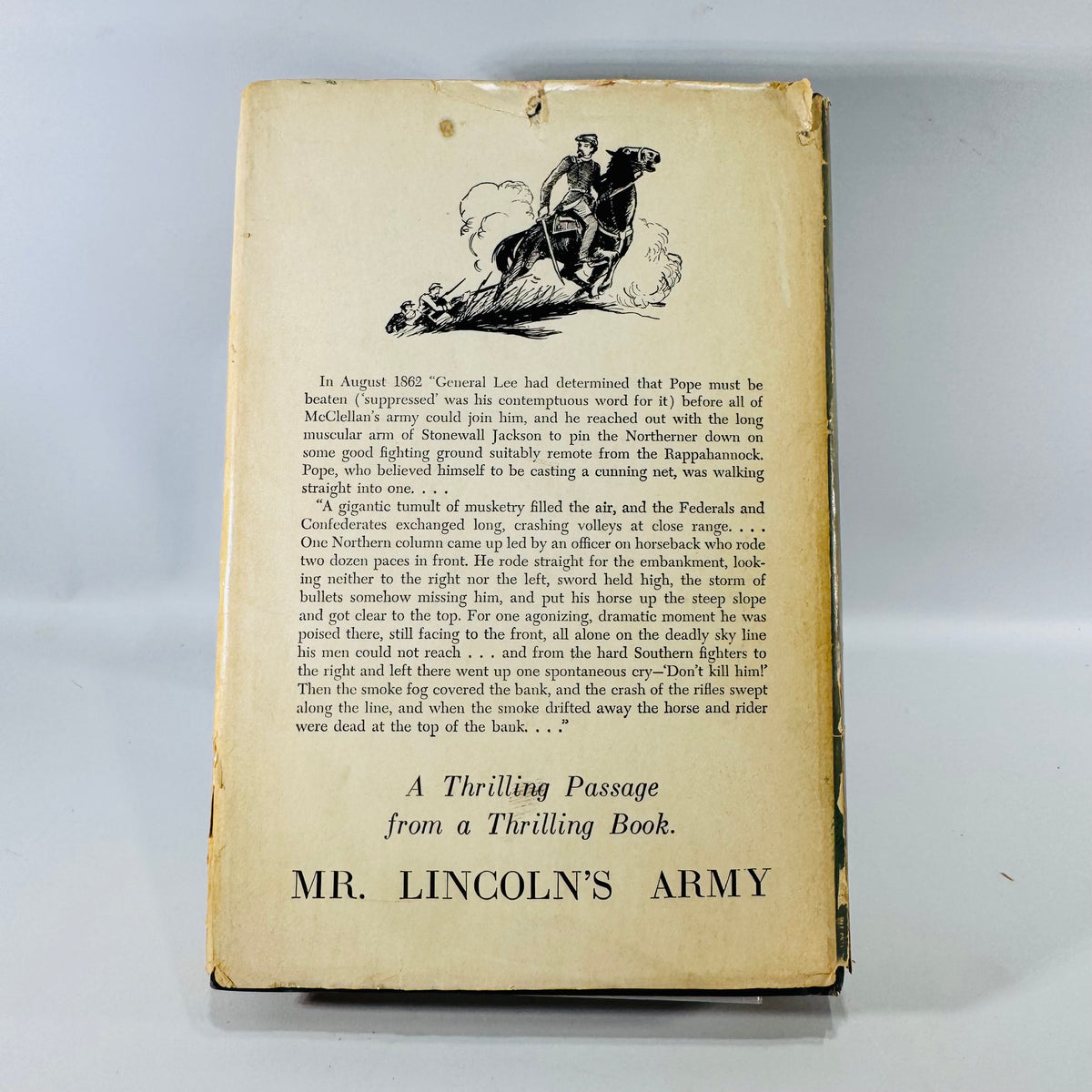 Civil War History Book Mr. Lincoln's Army Bruce Catton Hardcover