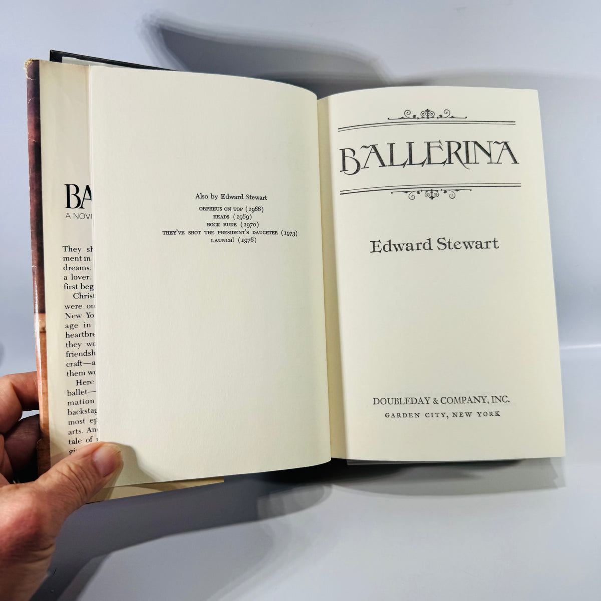 Vintage Ballet Novel Ballerina Edward Stewart Hardcover Book Club Edition