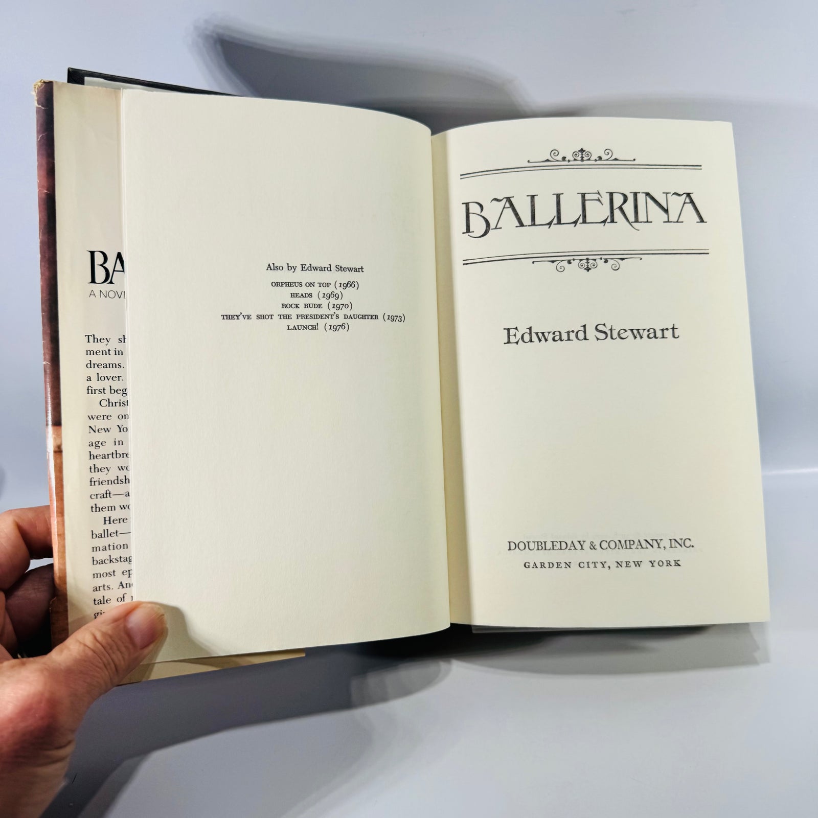 Vintage Ballet Novel Ballerina Edward Stewart Hardcover Book Club Edition