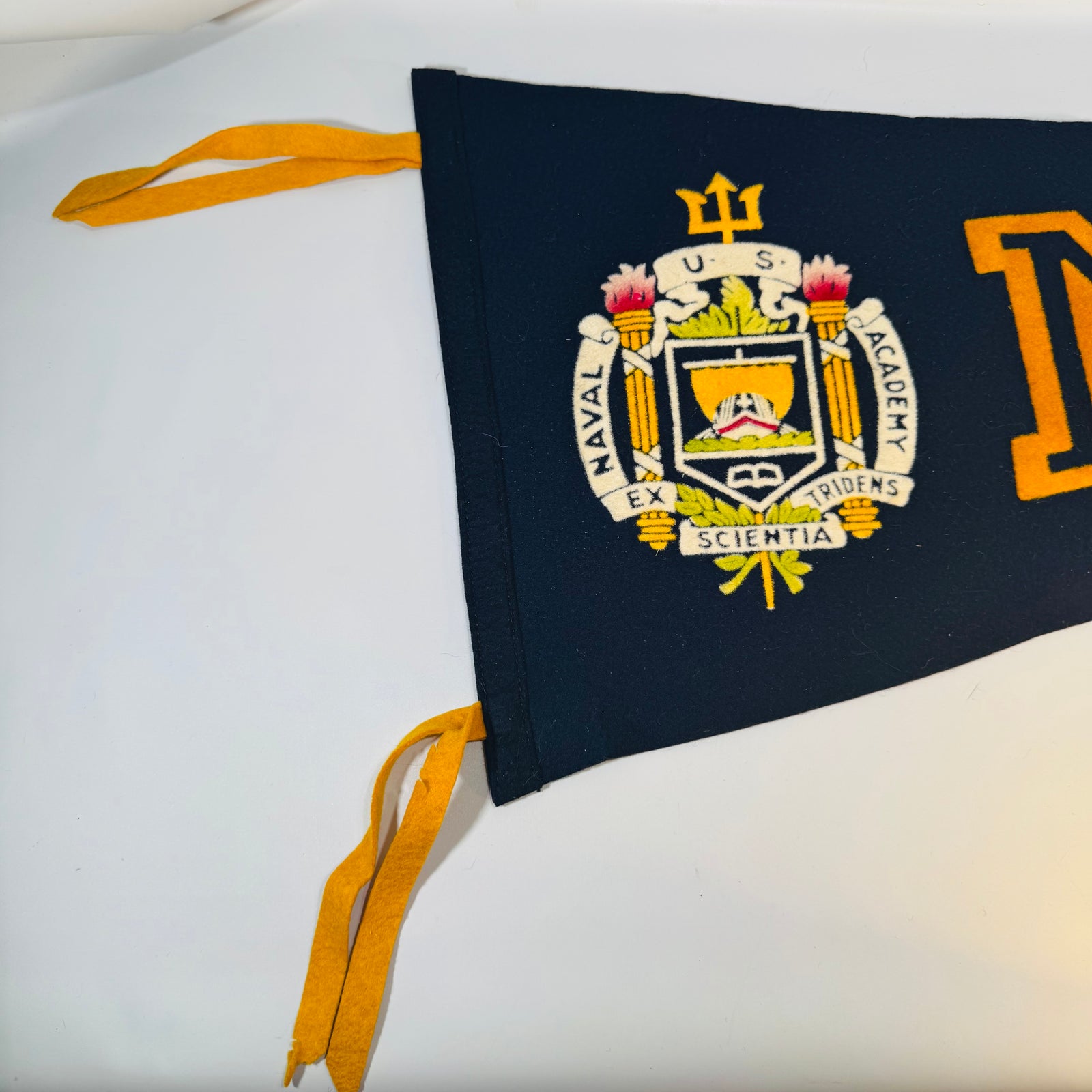 Vintage NAVY Pennant US Naval Academy Felt Pennant 1950's