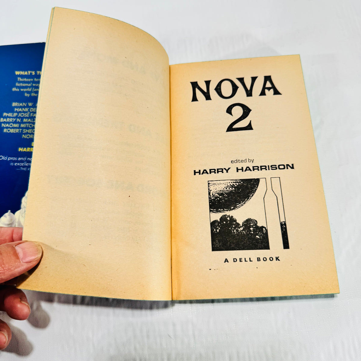 Nova 2 & The Outdated Man edited by Harry Harrison, 1974 1975 Dell Sci Fi Paperback Lot