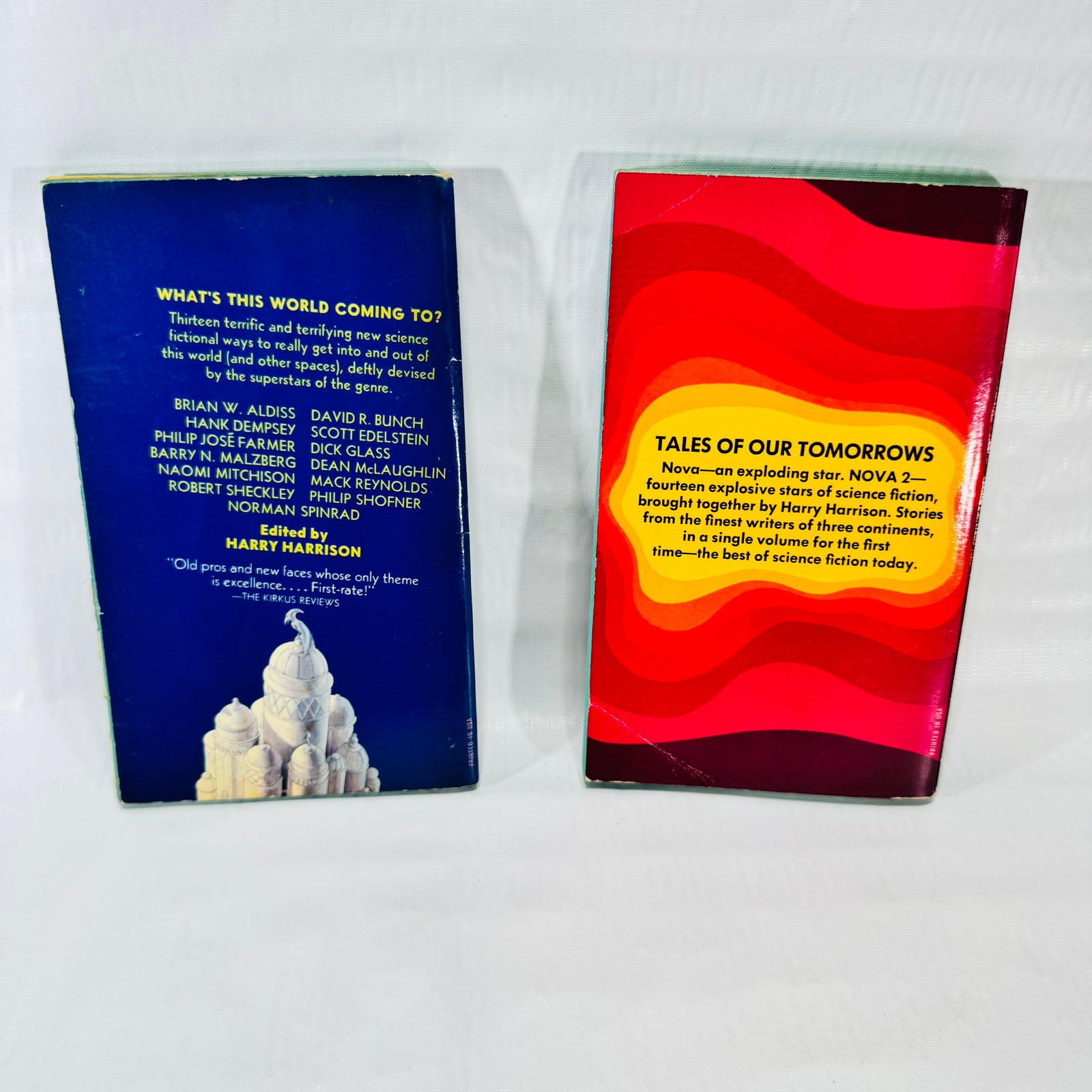 Nova 2 & The Outdated Man edited by Harry Harrison, 1974 1975 Dell Sci Fi Paperback Lot