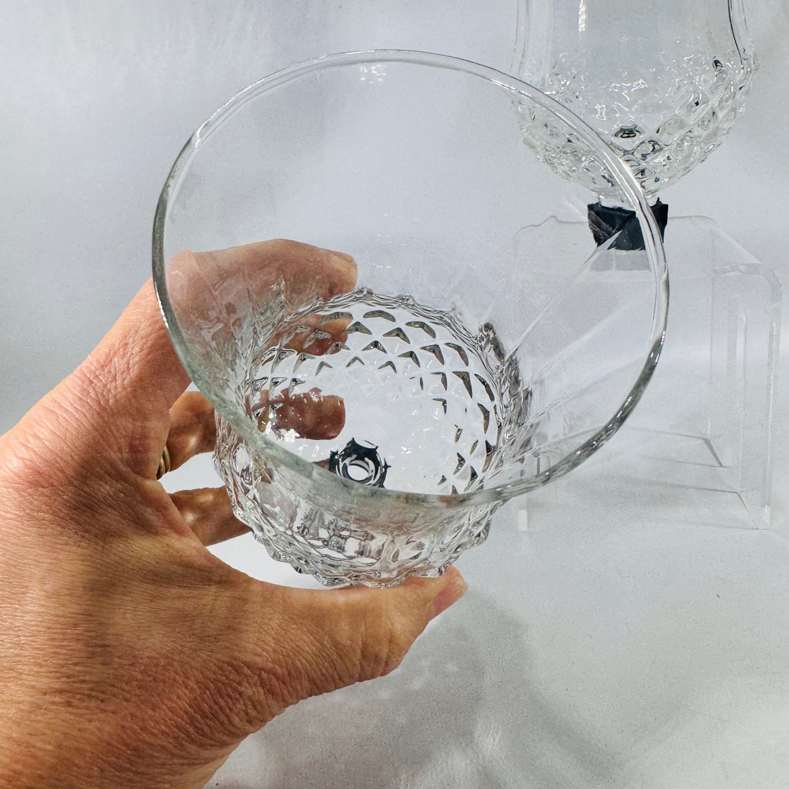 HomCo Peg Votive Candle Holder Cups Set of 2 Clear Glass Inserts