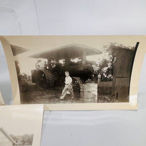 Vintage Steam Tractor Photos (Set of 5) — B/W Farm Ephemera
