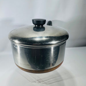 Vintage Revere Ware Saucepan 2 Quart Copper Bottom Pot with Lid