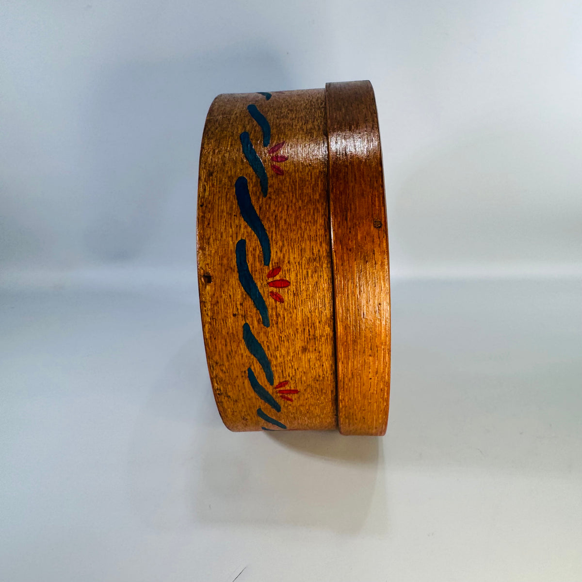 Antique Bentwood Box Hand Painted Folk Art Bird Pantry Box