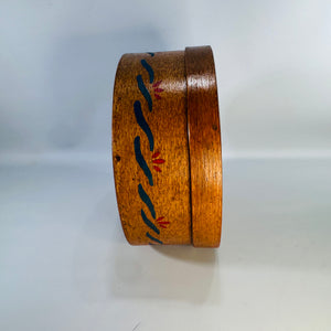 Antique Bentwood Box Hand Painted Folk Art Bird Pantry Box