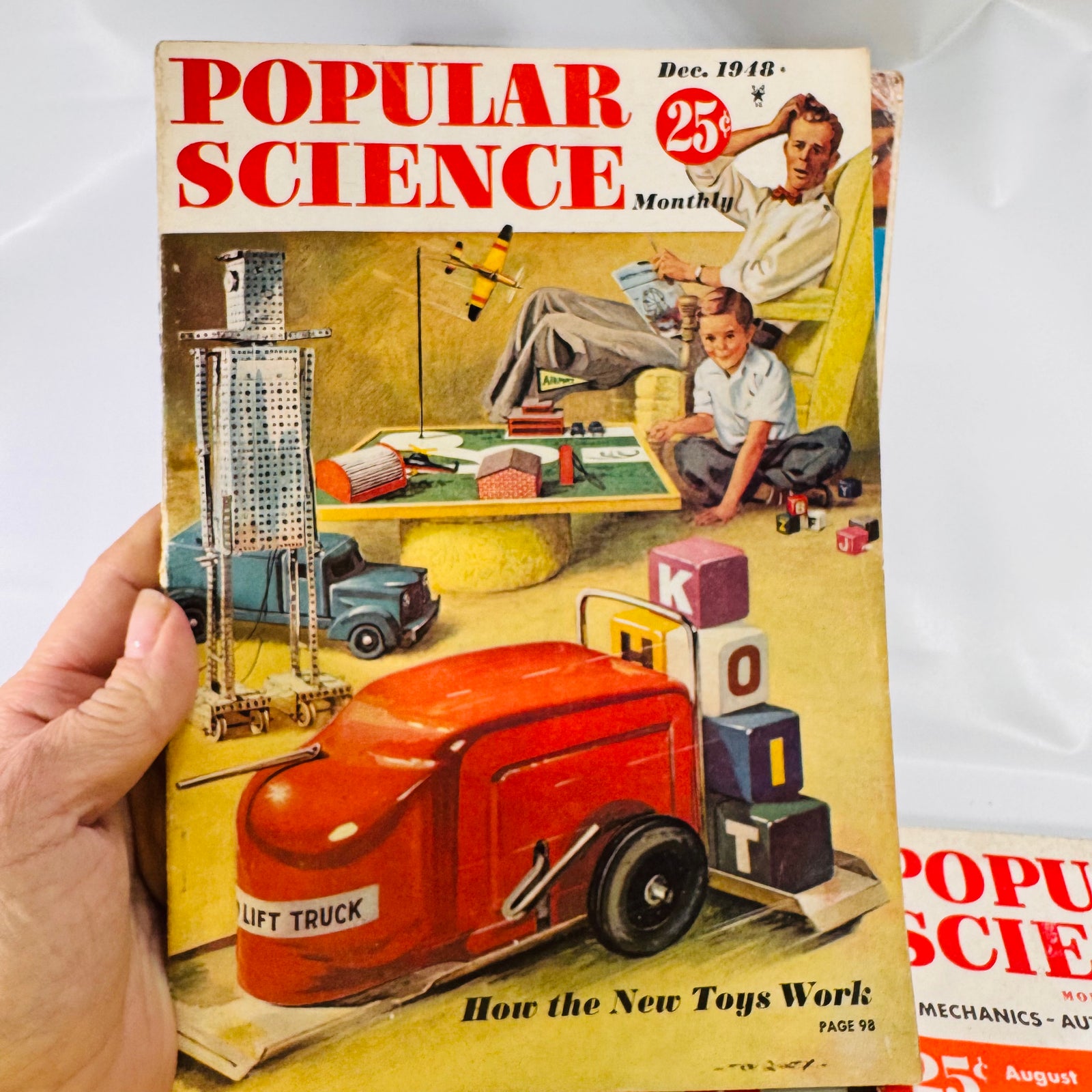 Four Vintage Popular Science Magazine Issues (August 1953, February 1959, June 1961) by Popular Science, Softcover