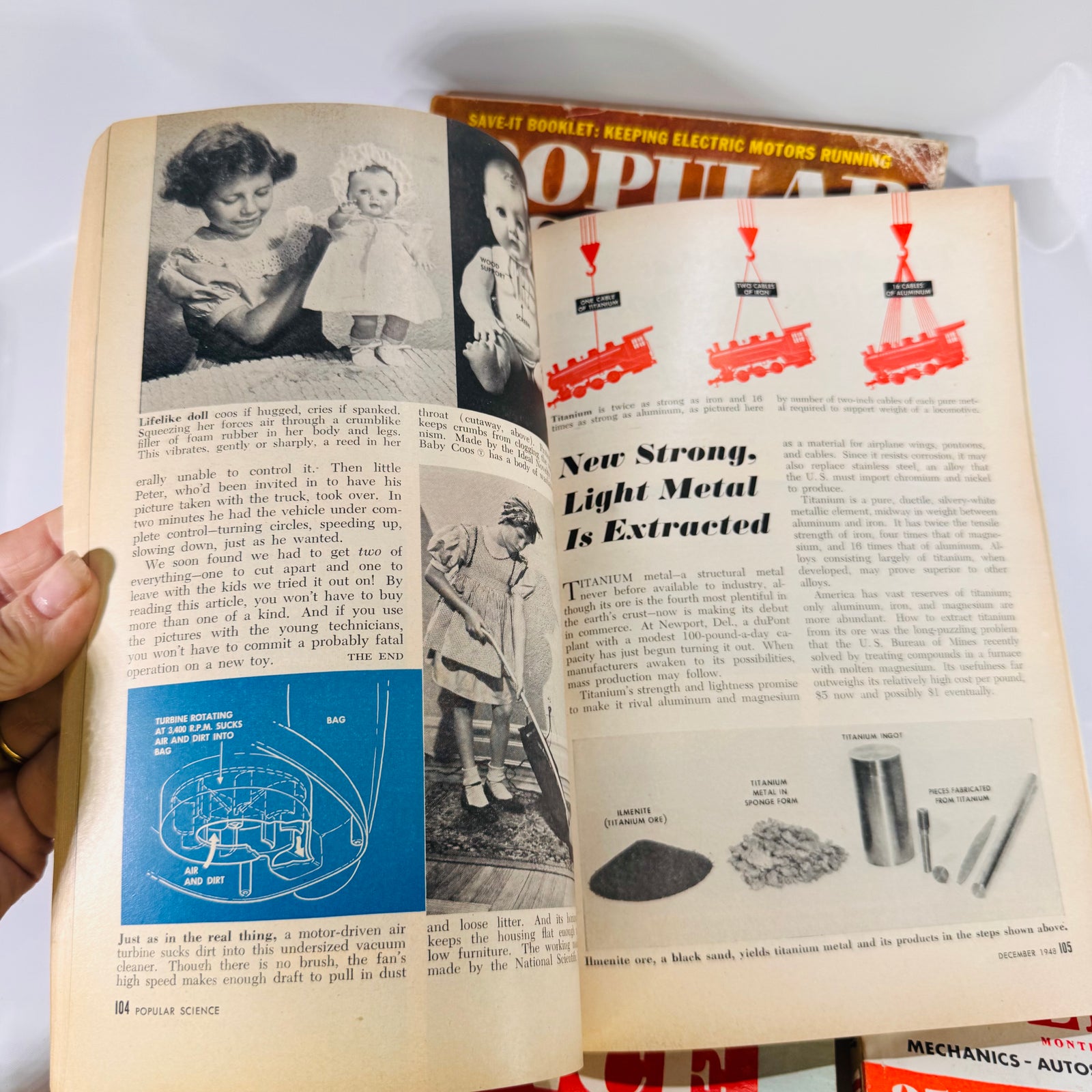 Four Vintage Popular Science Magazine Issues (August 1953, February 1959, June 1961) by Popular Science, Softcover
