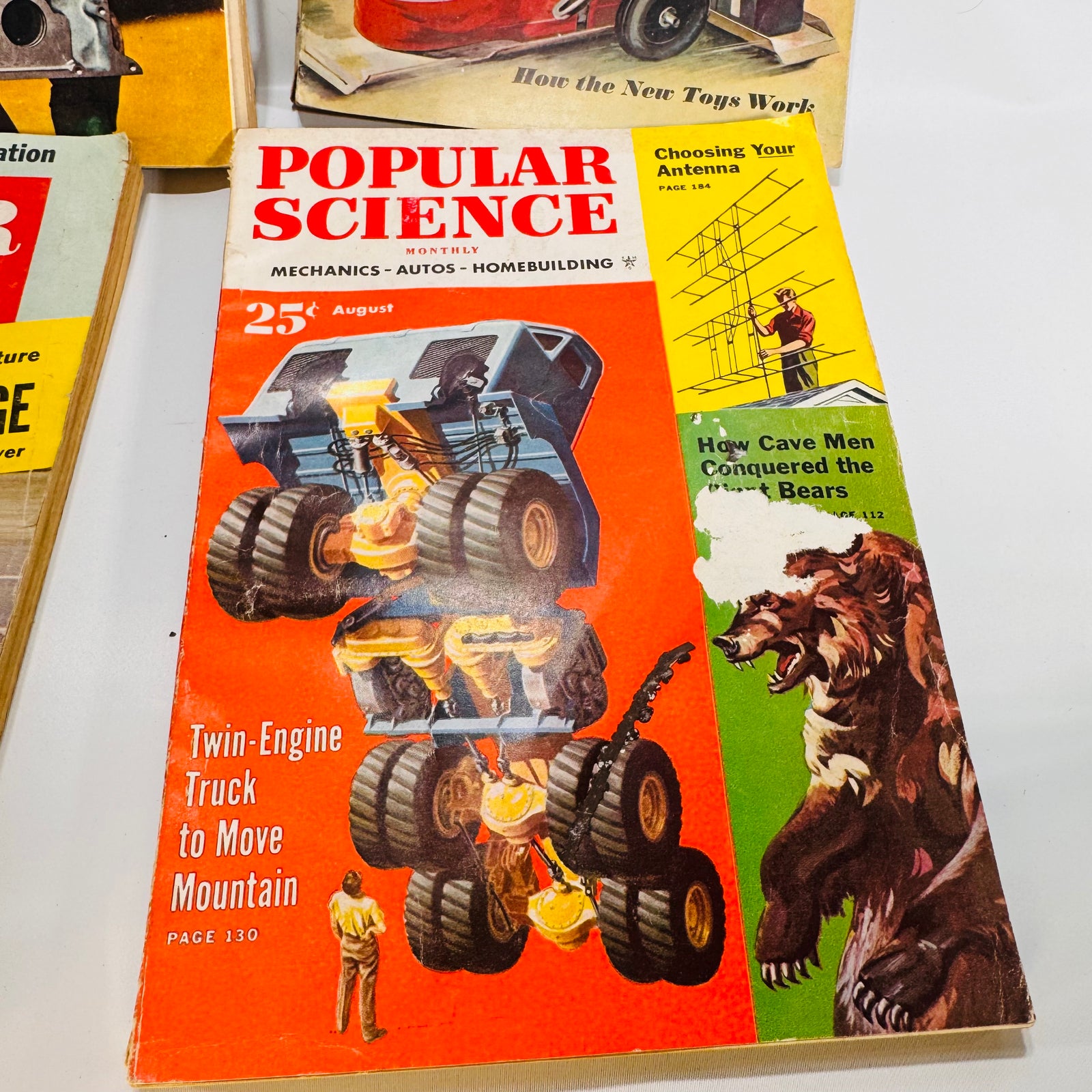 Four Vintage Popular Science Magazine Issues (August 1953, February 1959, June 1961) by Popular Science, Softcover