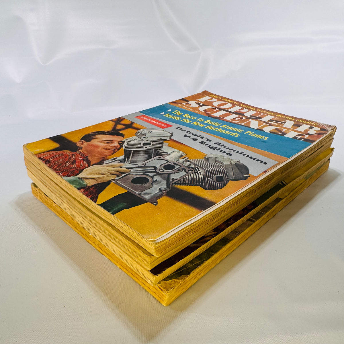 Four Vintage Popular Science Magazine Issues (August 1953, February 1959, June 1961) by Popular Science, Softcover