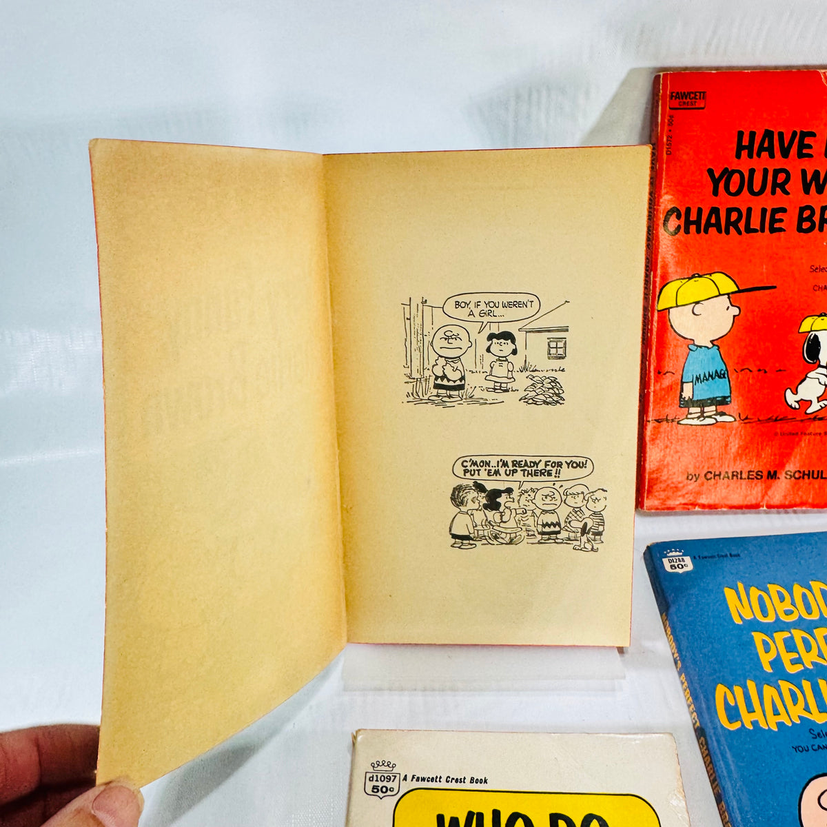 Charlie Brown Peanuts Fawcett Crest Paperback Lot of 4 by Charles M. Schulz