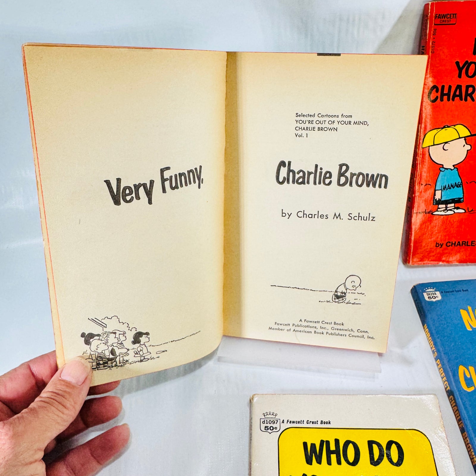 Charlie Brown Peanuts Fawcett Crest Paperback Lot of 4 by Charles M. Schulz