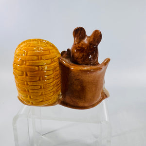 Beswick Beatrix Potter “Hunca Munca” with Cradle Figurine | 1951 Backstamp, Hand-Painted Ceramic, Children’s Literature Collectible, Vintage Figurine