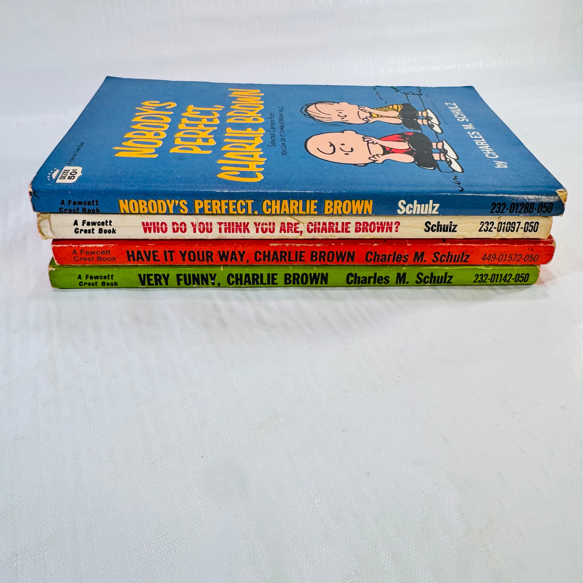 Charlie Brown Peanuts Fawcett Crest Paperback Lot of 4 by Charles M. Schulz
